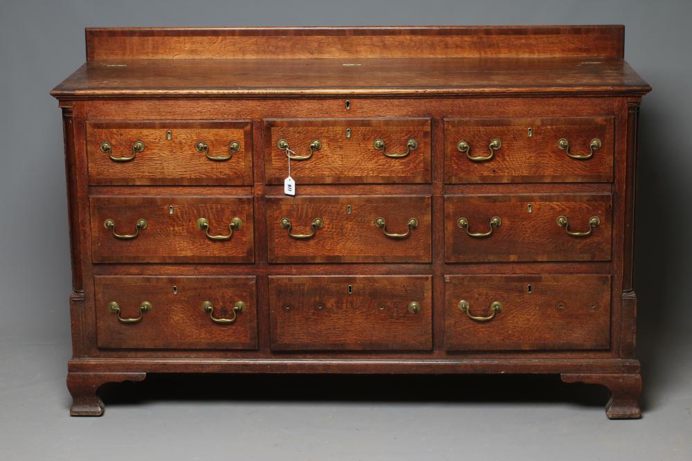 A GEORGIAN OAK AND MAHOGANY LANCASHIRE DRESSER Image