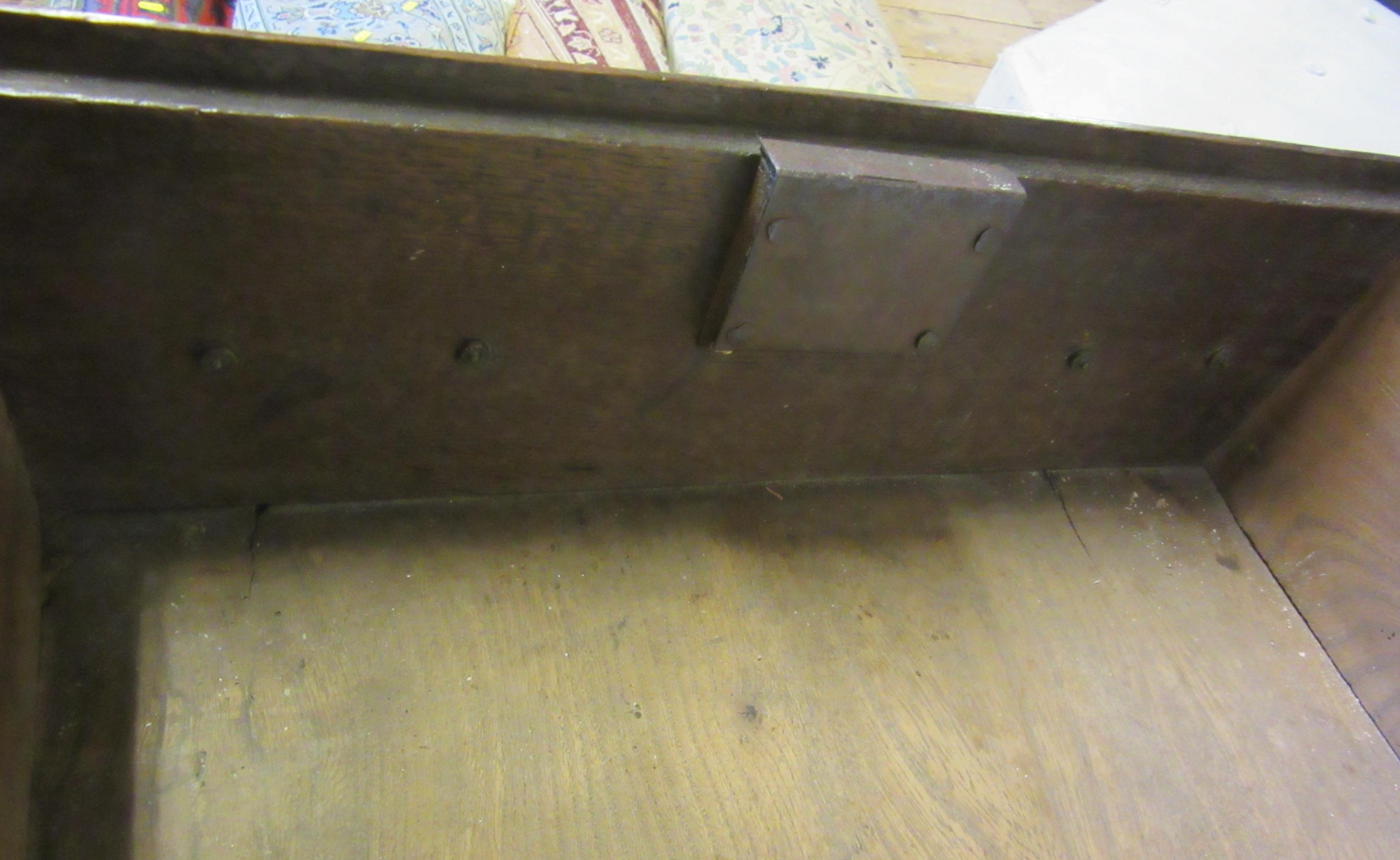 A GEORGIAN OAK POTBOARD DRESSER, early 19th century, the single plank top over three moulded edged Image