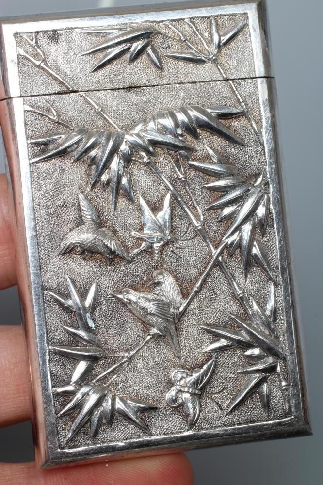 A CHINESE EXPORT SILVER VISITING CARD CASE Image