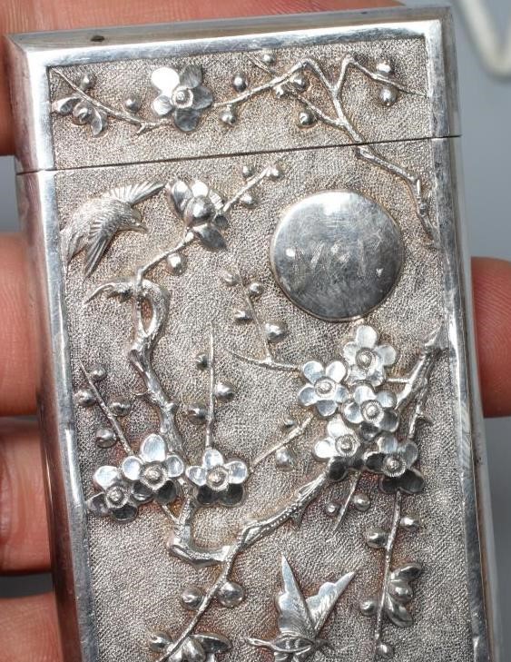 A CHINESE EXPORT SILVER VISITING CARD CASE Image
