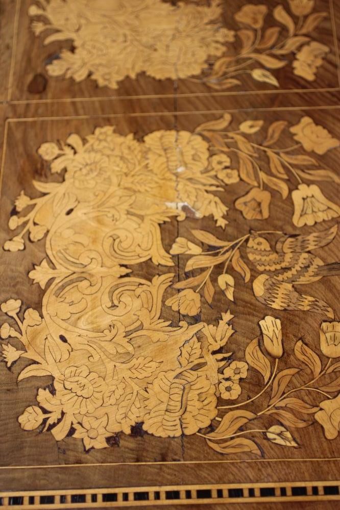 A DUTCH WALNUT AND MARQUETRY FOLDING CARD TABLE Image