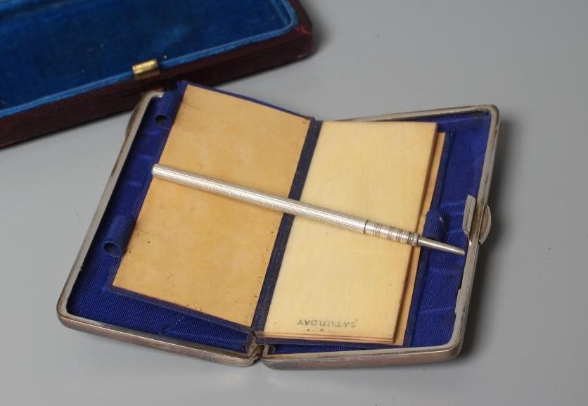 A VICTORIAN SILVER AIDE MEMOIRE by George Unite Image
