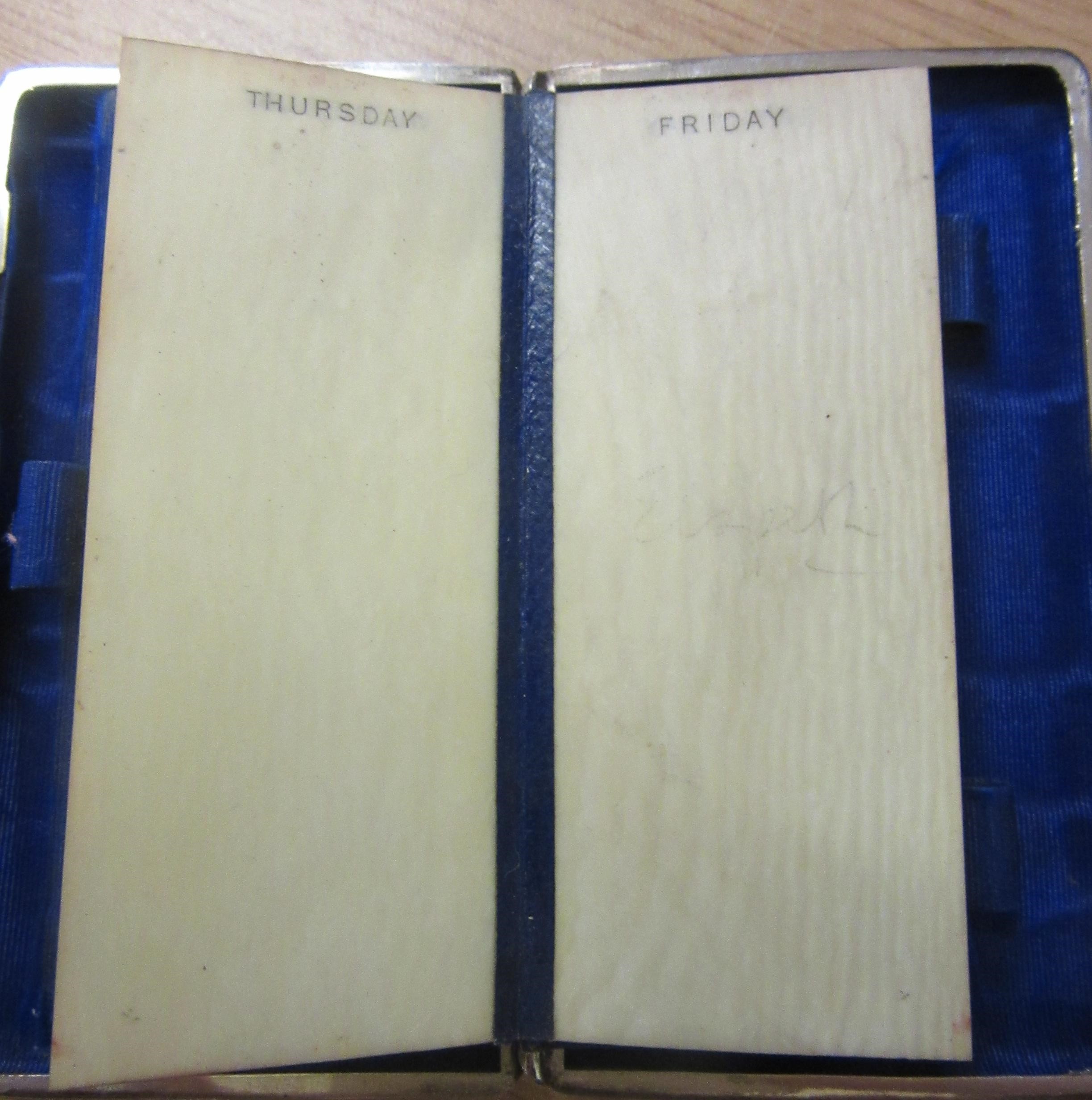 A VICTORIAN SILVER AIDE MEMOIRE by George Unite Image