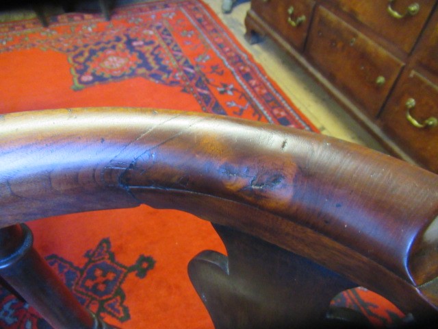 A HARDWOOD COLONIAL (?) CORNER CHAIR Image