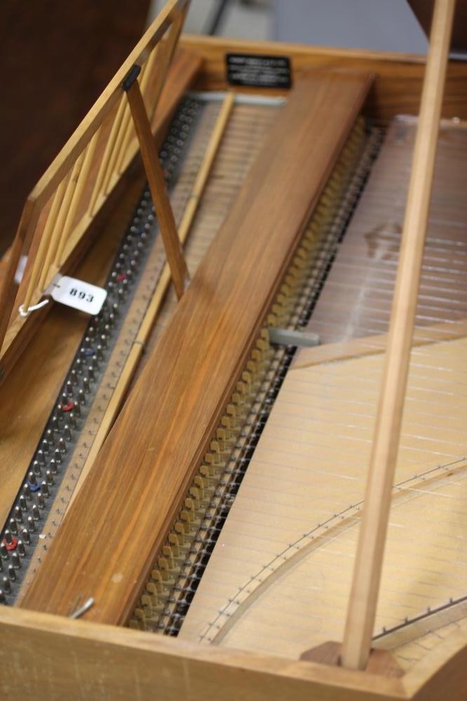A WITTMAYER HARPSICHORD, modern, housed in a walnut case, raised on square tapering legs, a label Image