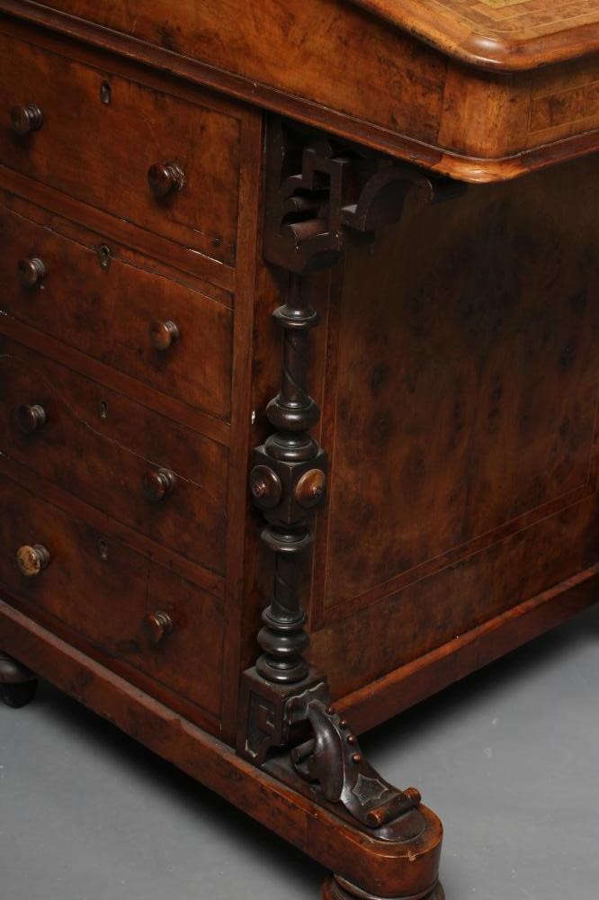 A VICTORIAN BURR WALNUT DAVENPORT Image