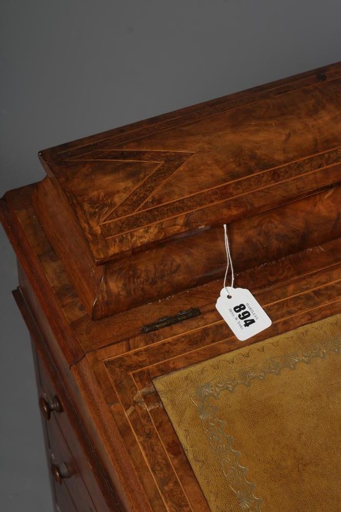 A VICTORIAN BURR WALNUT DAVENPORT Image