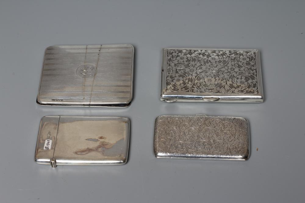 AN EDWARDIAN SILVER VISITING CARD CASE Image