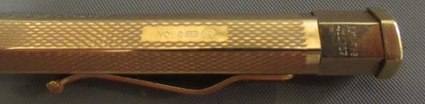 A 9CT GOLD YARD O' LED PENCIL, London 1966, the hexagonal barrel engraved JSO 1967, 4 3/4" long, Image