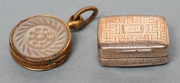 A WILLIAM IV SILVER VINAIGRETTE Image