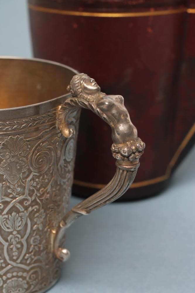 A LEFORT AND GROMIER SILVER PLATED CHRISTENING MUG Image