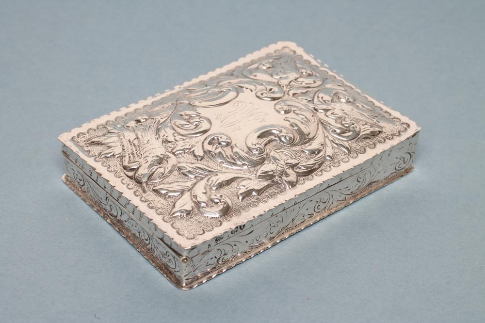 A LATE VICTORIAN SILVER DRESSING TABLE BOX Image
