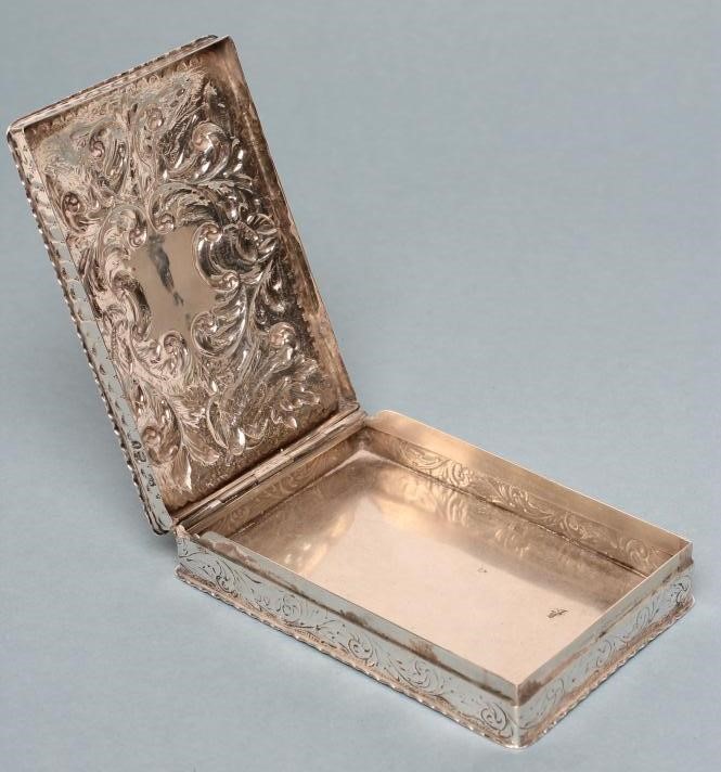 A LATE VICTORIAN SILVER DRESSING TABLE BOX Image