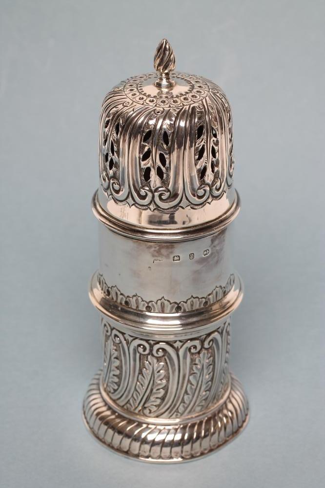 A LATE VICTORIAN SILVER SUGAR CASTER Image