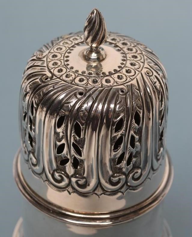 A LATE VICTORIAN SILVER SUGAR CASTER Image