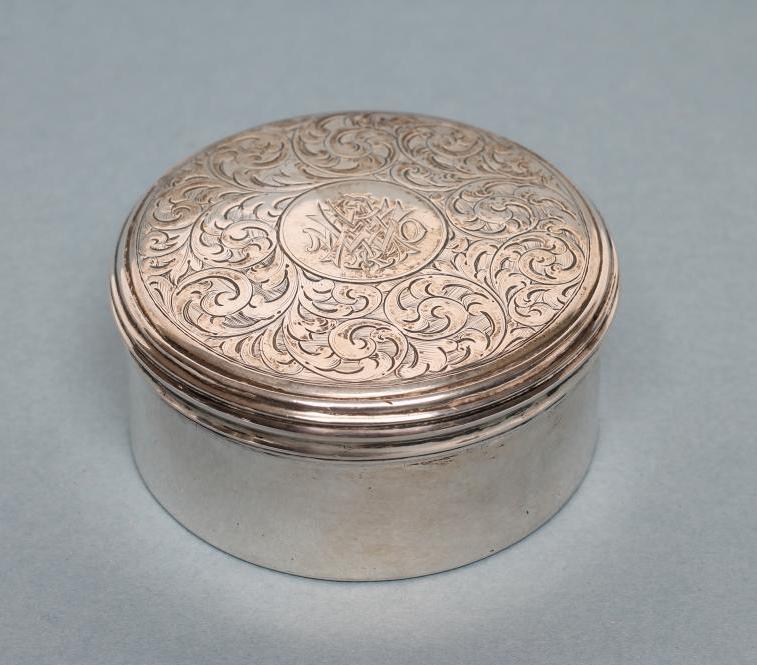A GEORGE III SILVER TOILET BOX Image