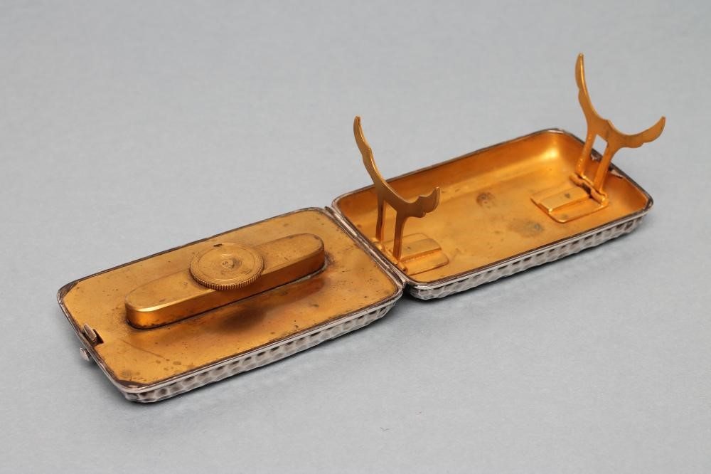 A LATE VICTORIAN CURLING TONGS SILVER SPIRIT WARMER Image