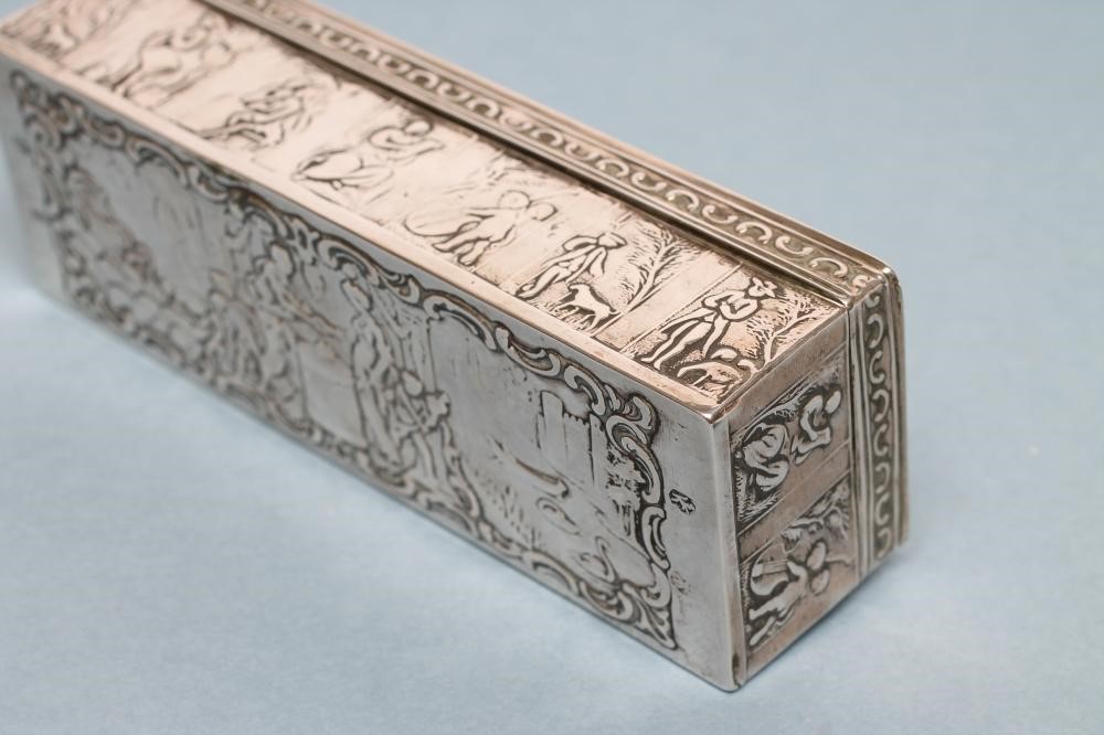 A CONTINENTAL WHITE METAL DRESSING TABLE BOX Image