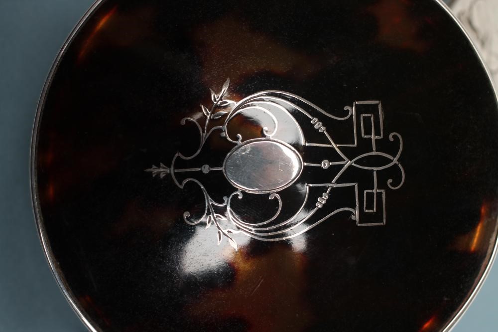 A CONTINENTAL WHITE METAL DRESSING TABLE BOX Image