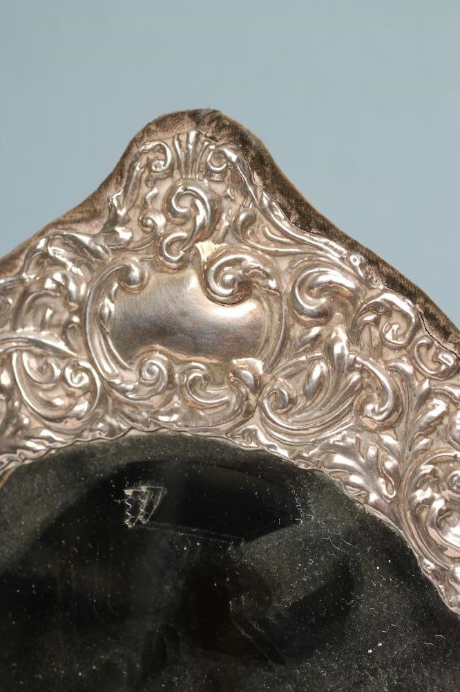 A SILVER  EASEL BACK MIRROR Image