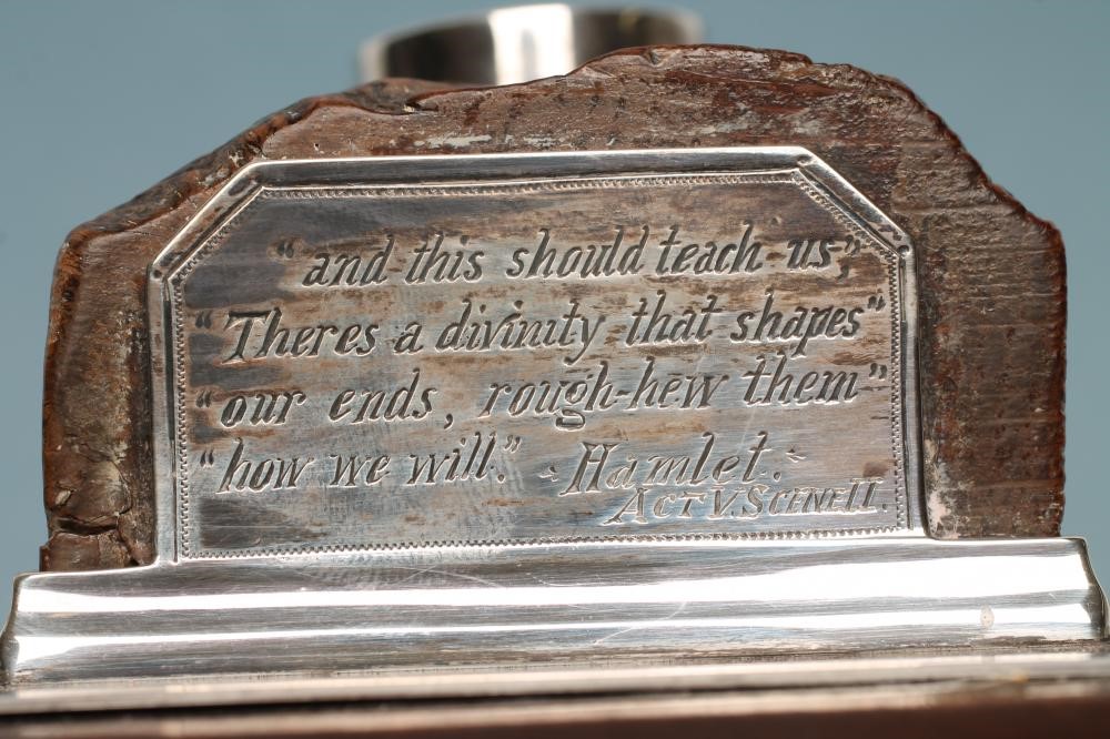 OF SHAKESPEARE INTEREST - An Edwardian silver mounted inkwell Image