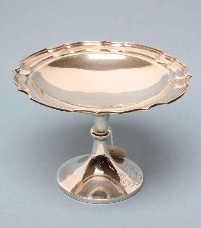 *A SILVER PEDESTAL TAZZA Image