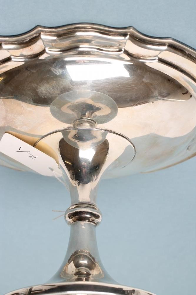 *A SILVER PEDESTAL TAZZA Image