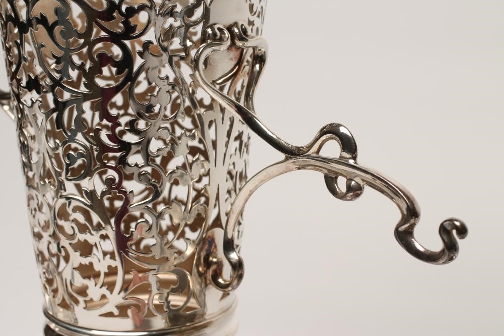 *A PAIR OF SILVER PEDESTAL TAZZE Image