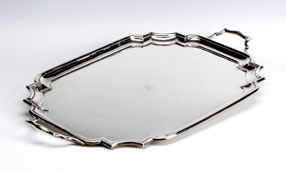 A LARGE SILVER TRAY Image