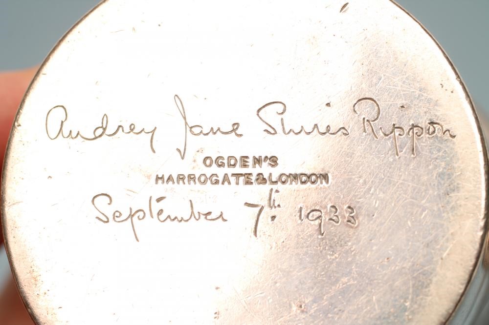 A BRITANNIA STANDARD SILVER CHRISTENING MUG Image