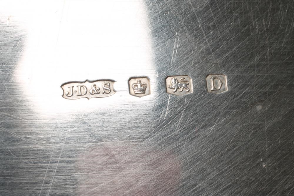 A LARGE SILVER OVAL TWO HANDLED TRAY to match the previous lot Image