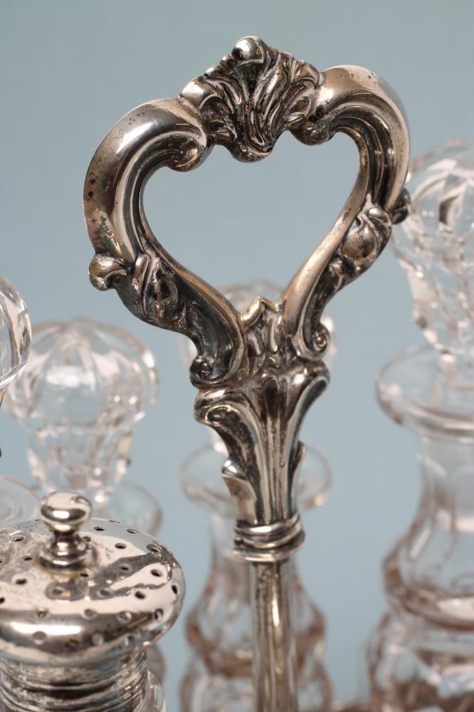 A MID VICTORIAN SILVER CRUET Image