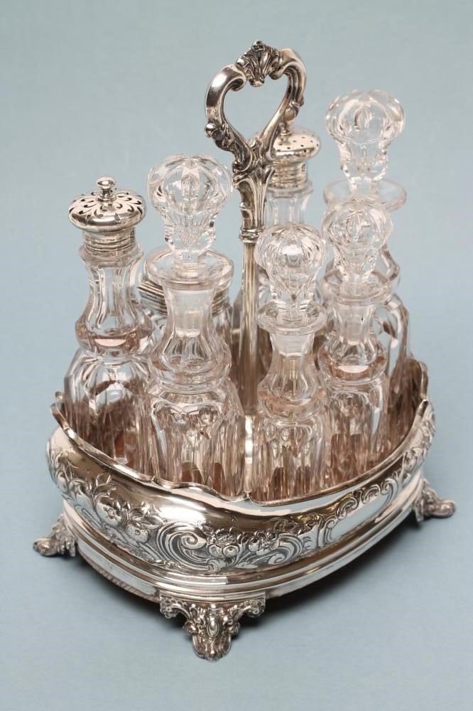 A MID VICTORIAN SILVER CRUET Image