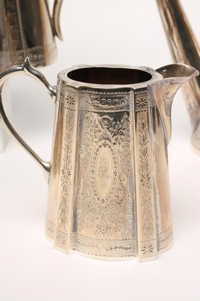 A COMPOSITE VICTORIAN SILVER FOUR PIECE TEA AND COFFEE SERVICE Image