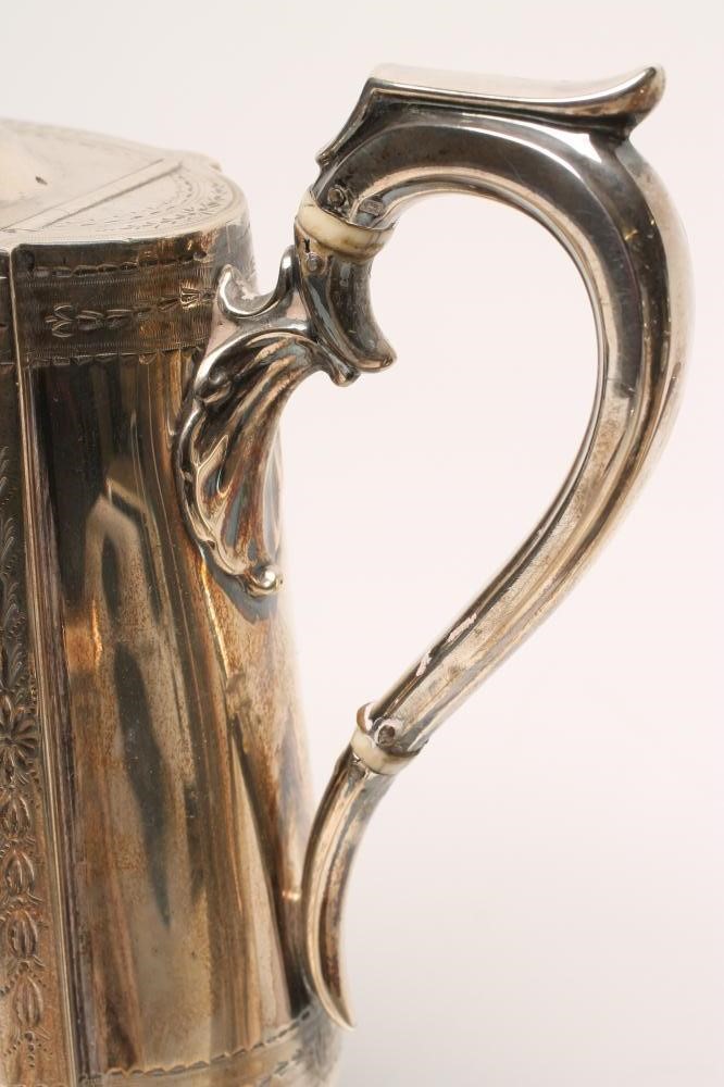 A COMPOSITE VICTORIAN SILVER FOUR PIECE TEA AND COFFEE SERVICE Image