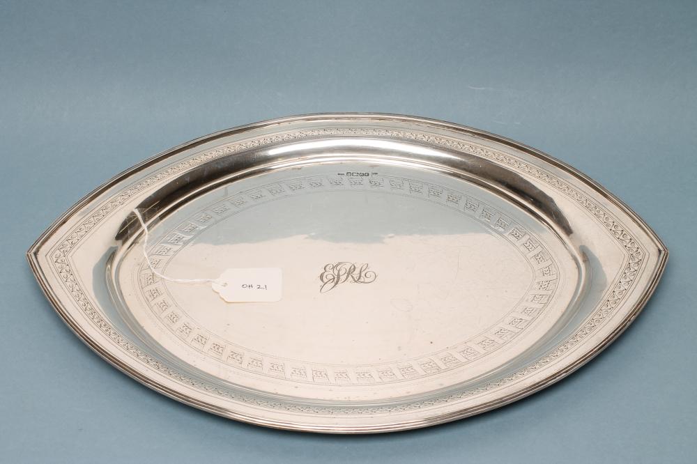 *A LATE VICTORIAN SILVER TRAY Image