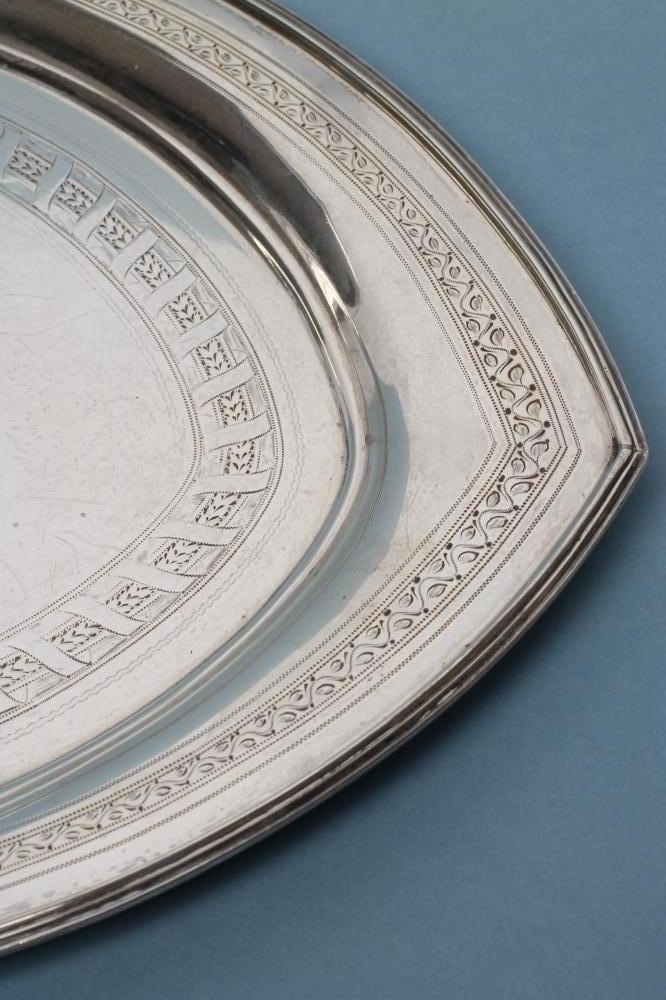 *A LATE VICTORIAN SILVER TRAY Image