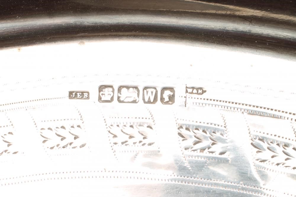 *A LATE VICTORIAN SILVER TRAY Image