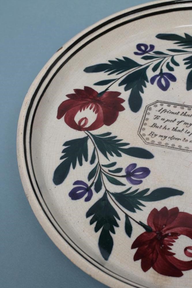 A PEARLWARE LOW PEDESTAL TAZZA Image