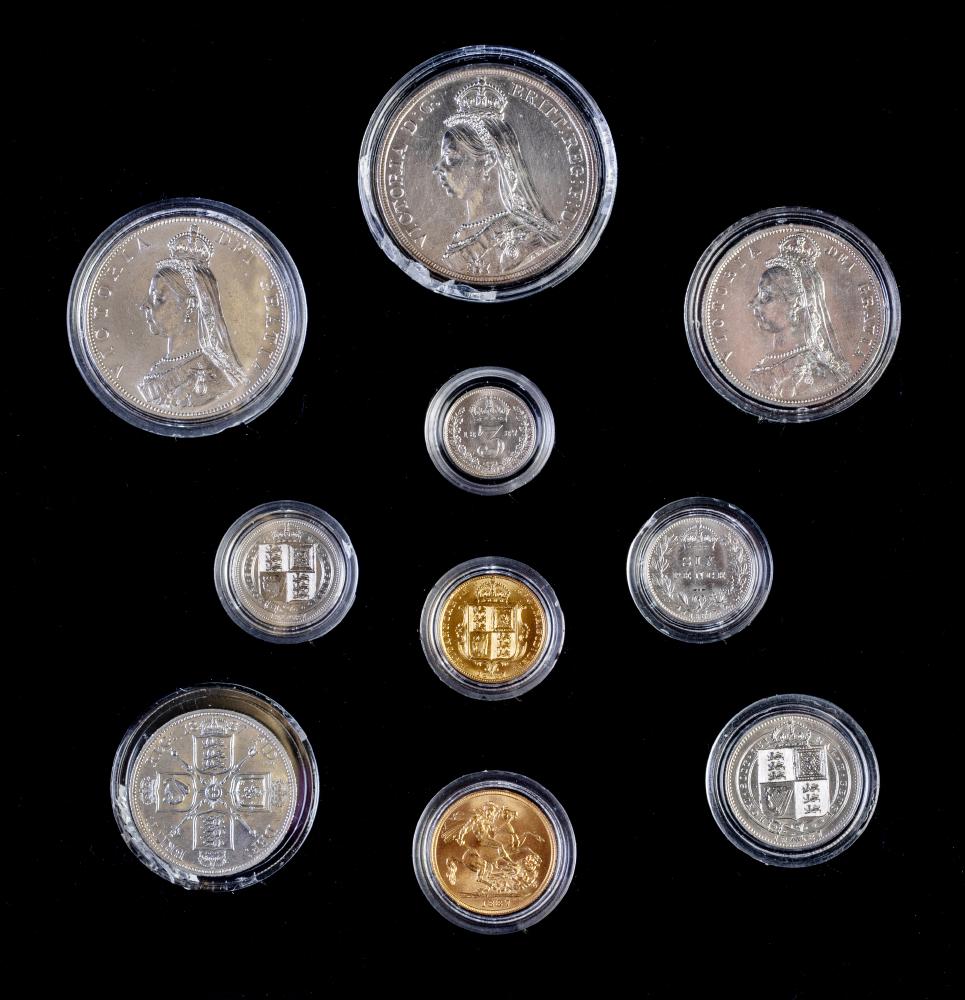 "QUEEN VICTORIA GOLDEN JUBILEE 1887 COIN SET" Image