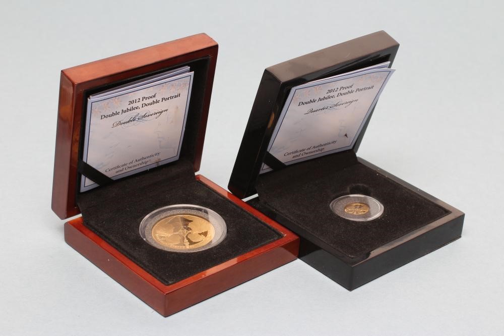 AN ELIZABETH II DOUBLE JUBILEE PORTRAIT DOUBLE GOLD SOVEREIGN Image