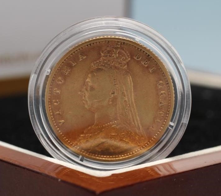 A VICTORIA JH GOLD HALF SOVEREIGN Image