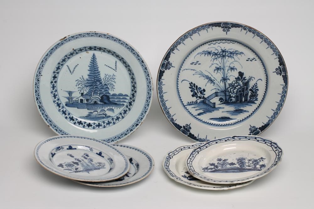 A COLLECTION OF LONDON AND OTHER ENGLISH BLUE AND WHITE DELFT Image