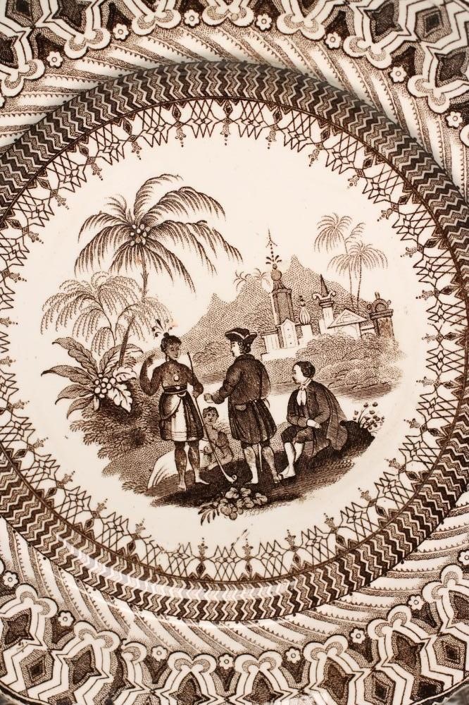 OF AMERICAN INTEREST-- a set of fifteen early Victorian Thomas Godwin earthenware plates Image