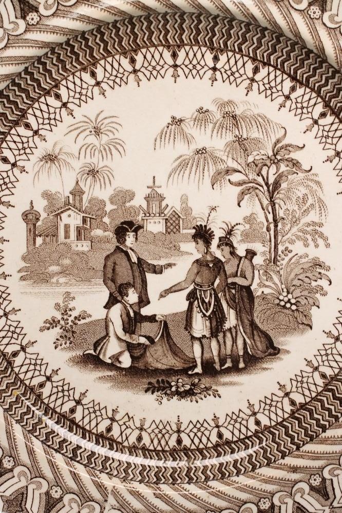OF AMERICAN INTEREST-- a set of fifteen early Victorian Thomas Godwin earthenware plates Image