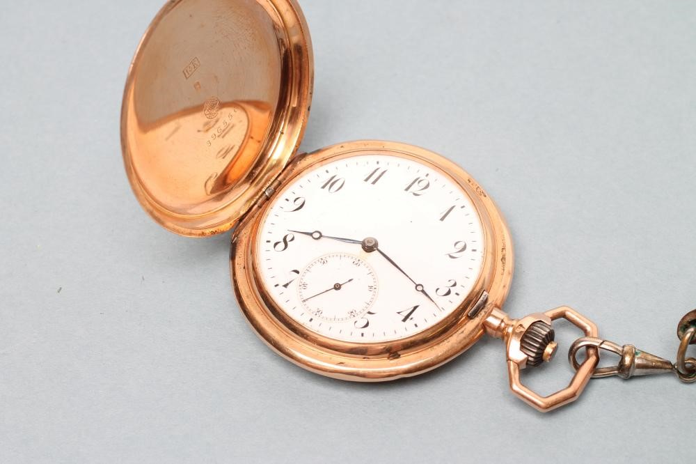 AN IWC HUNTER TOP WIND POCKET WATCH Image