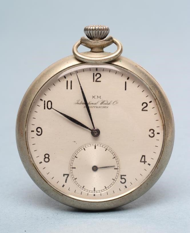 AN IWC SCHAFFHAUSEN KREIGSMARINE TOP WIND POCKET WATCH Image