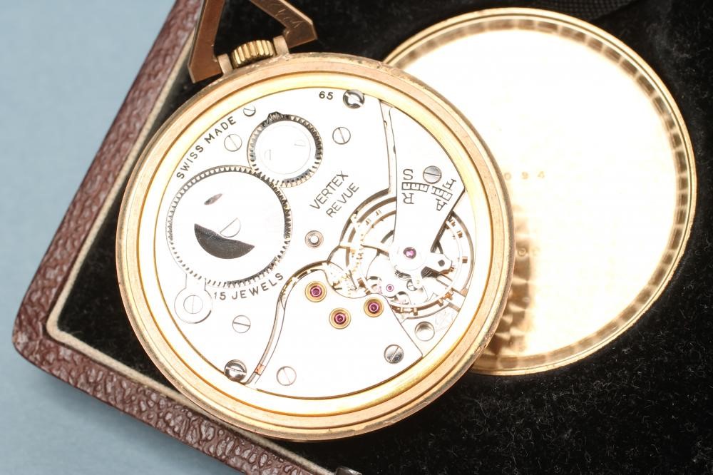 A GARRARD'S 9CT GOLD TOP WIND DRESS WATCH Image