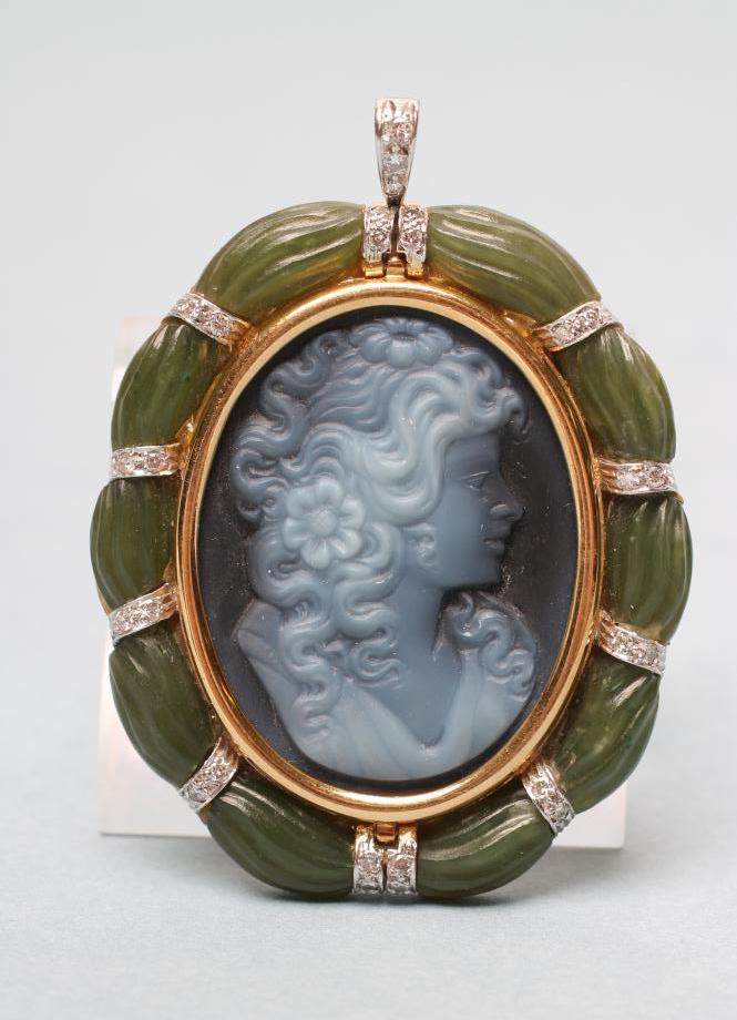 A CAMEO BROOCH/PENDANT Image
