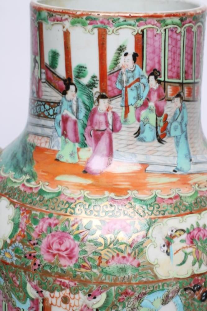 A CANTONESE PORCELAIN VASE of inverted baluster form Image